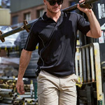 Cool Mesh Polo with Reflective Piping